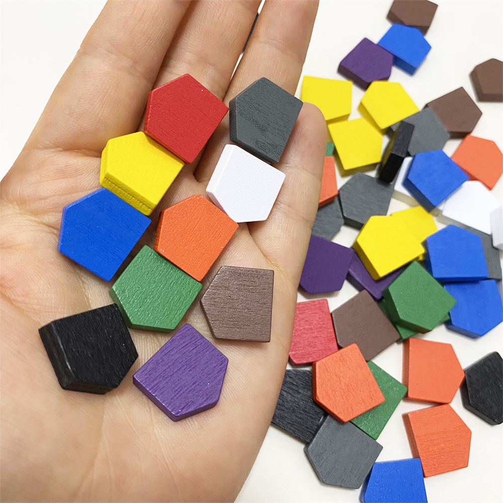 Board Game Catan - Pions de maison en bois colorés